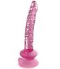 Pink Glass Dildo with Suction Cup