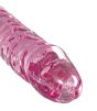 Pink Glass Dildo with Suction Cup realistic tip