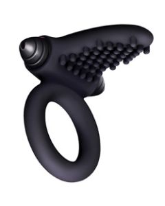 Vibrating Cock Ring with Tongue