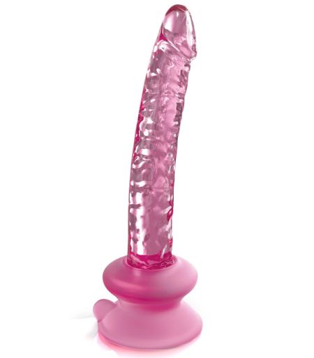 Pink Glass Dildo with Suction Cup