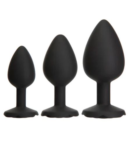 Silicone Rose Butt Plug Set